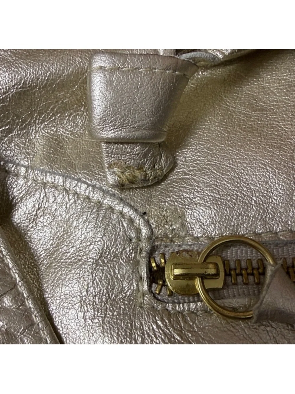 Foley + Corinna Metallic Gold Leather Shoulder Bag - Picture 9 of 15